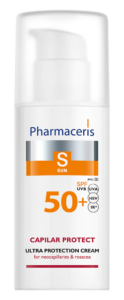 Pharmaceris S Solbeskyttende Ansigtscreme til vedvarende rødme og karsprængninger, SPF 50+, 50ml