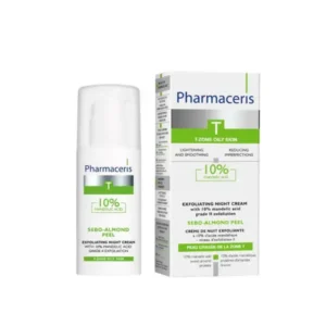 Pharmaceris T Sebo-Almond Peel Eksfolierende natcreme m/10 % mandelsyre 2, 50ml.