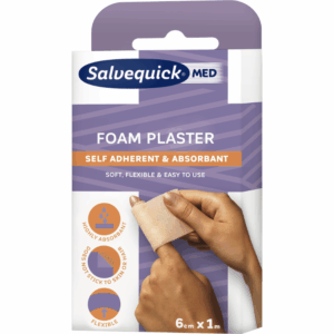 Salvequick MED Foam Plaster 6 cm x 1 m (1 stk)