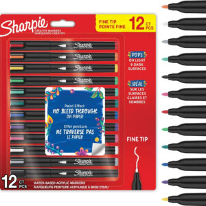 Sharpie - Creative Akryl 12-blister - Assorterede Farver - Fin Spids