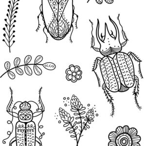 Silikone Stempler - Insekter - 11x15,5 Cm