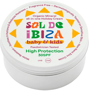 Sol De Ibiza Baby & Kids Organic Mineral All-in-One Sunscreen Cream SPF30 (100 g)
