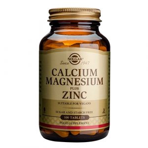 Solgar Calcium, Magnesium plus Zink (100 tabletter)