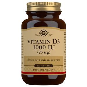 Solgar D3-vitamin 1000 IU (25 µg) - 100 kaps.
