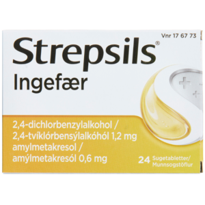 Strepsils Sugetabletter Ingefær (24 stk)