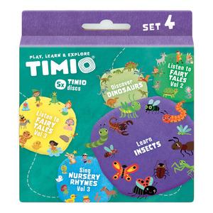TIMIO Disc Set 4 - Børnesange, eventyr, dinosaurer og små insekter - 1 stk.