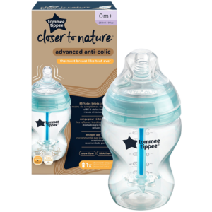 Tommee Tippee Anti-Kolik Sutteflaske M.Varmeindikator Dreng 260 ml. (1 stk)