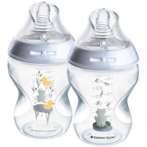 Tommee Tippee Natural Start Sutteflaske Slow Flow 260 ml Deco Blå (2 stk)