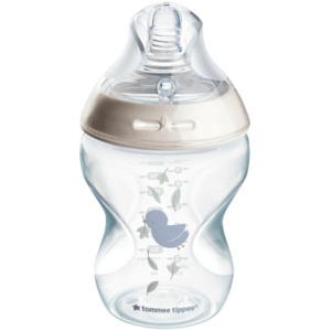 Tommee Tippee Natural Start Sutteflaske Slow Flow 260 ml Deco Hvid (1 stk)