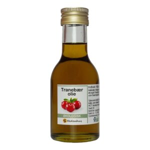 Tranebærolie økologisk koldpresset 250 ml flydende olie - Rig på antioxidanter, vitamin E, omega 3-6-9 - Hedenhus