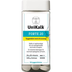 UniKalk Forte 20 tyggetablet - 90 tabletter