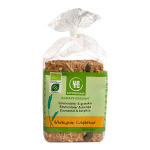Urtekram Knækbrød m. emmentaler & græskar Ø (200 g)