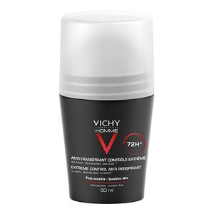 Vichy Homme 72H Extreme Control Anti-Perspirant Deodorant Roll-On - 50 ml.