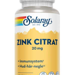 Zink Citrat Solaray 20 mg 60 kapsler