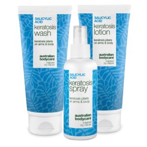 Pakke mod Keratosis Pilaris - Glatter ru og tør hud â Pakke mod Keratosis Pilaris udjævner røde knopper og ru hud. Gør huden blød og glat på arme, lår og baller. - Standard